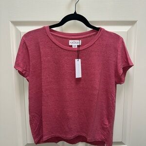 Velvet by Graham & Spencer Short Sleeve Pink Tee